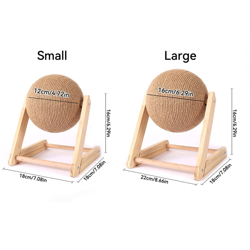 KUGLE™ | BALLE ANTI-STRESS EN SISAL POUR CHAT - {{ CHAT & CIE }}