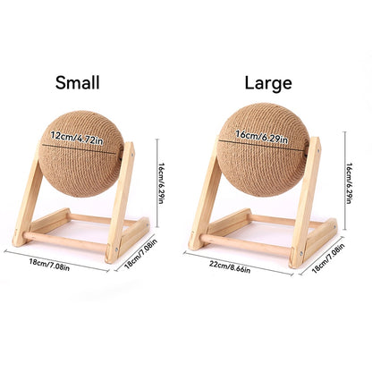 KUGLE™ | BALLE ANTI-STRESS EN SISAL POUR CHAT - {{ CHAT & CIE }}
