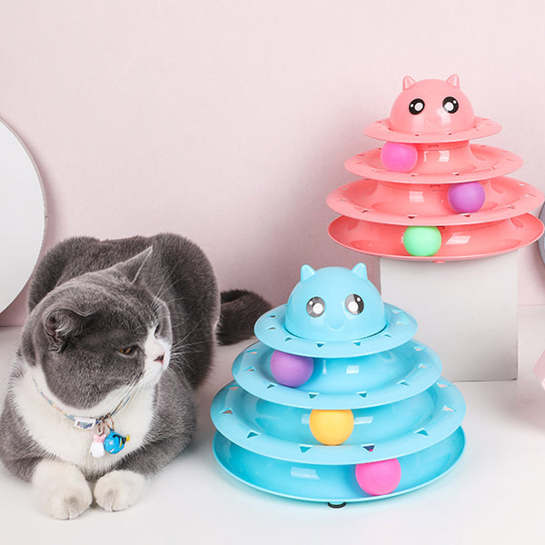 LEKSAK TOWER™ |JOUET POUR CHAT A TROIS NIVEAUX| - {{ CHAT & CIE }}